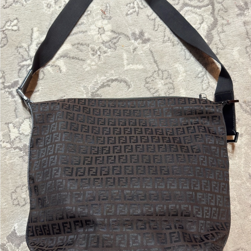 Prew-Owned FENDI Zucca Shoulder Bag